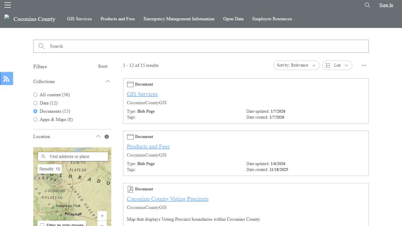 Coconino County GIS Site